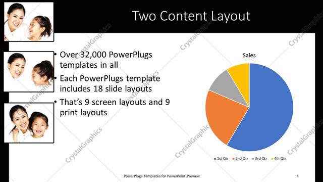 Two Content presentation slide layout