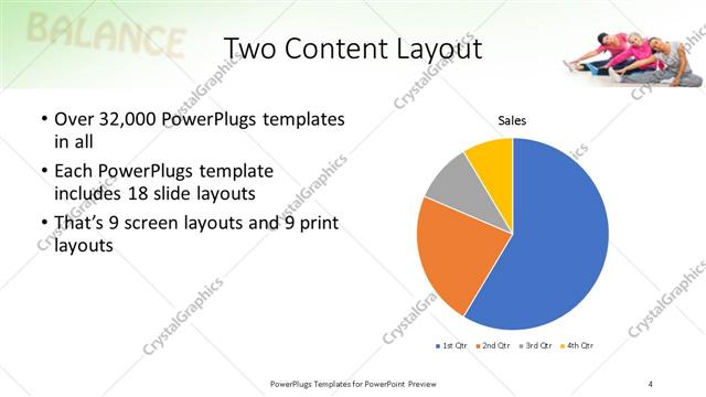 Two Content presentation slide layout
