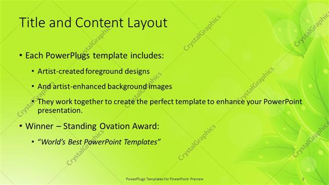 Title and Content presentation slide layout