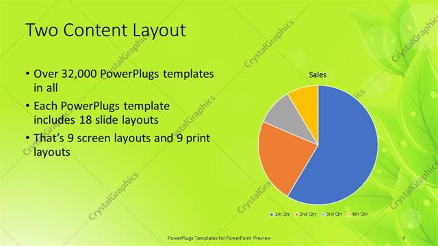 Two Content presentation slide layout
