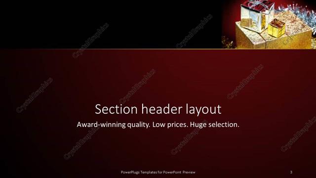 Section Header presentation slide layout