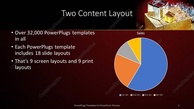 Two Content presentation slide layout