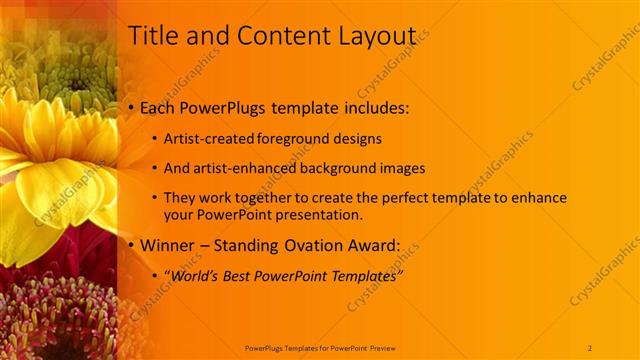 Title and Content presentation slide layout