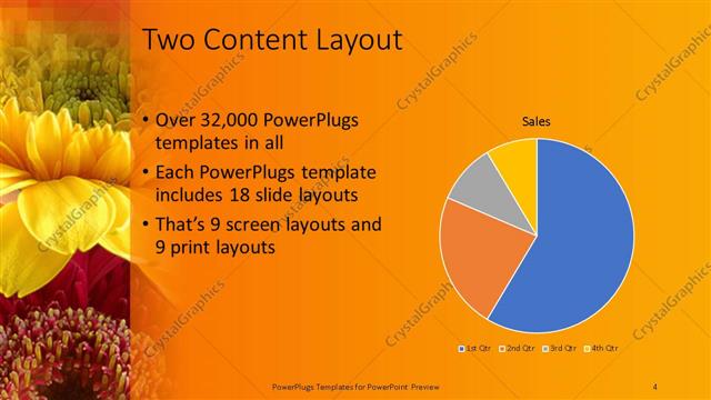 Two Content presentation slide layout