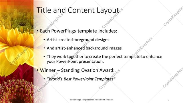 Title and Content presentation slide layout