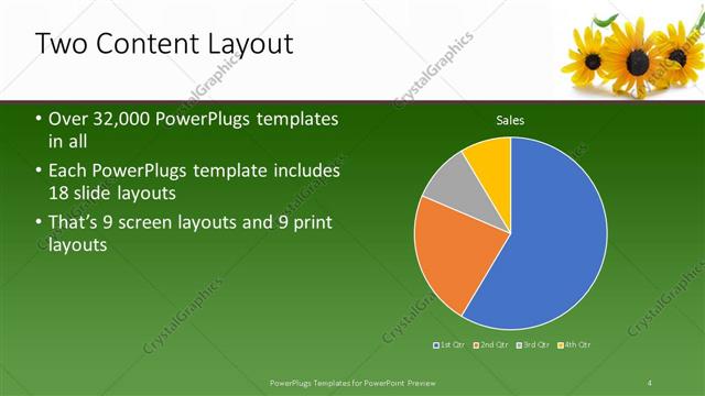 Two Content presentation slide layout