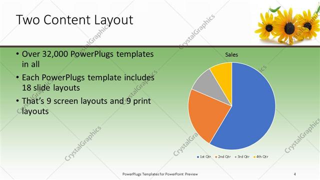 Two Content presentation slide layout