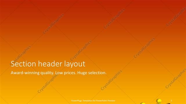 Section Header presentation slide layout
