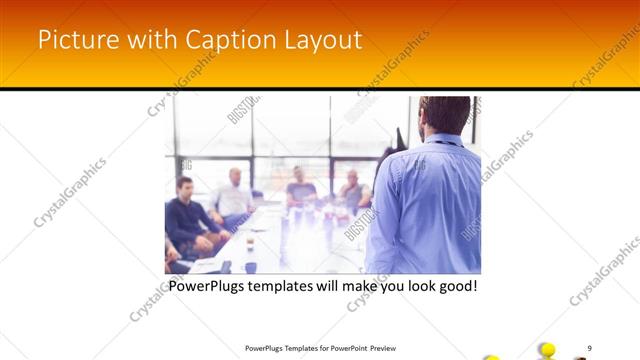 Picture with Caption presentation slide layout