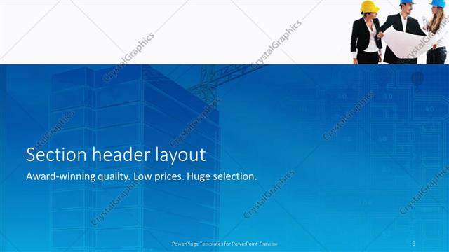 Section Header presentation slide layout