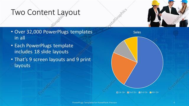 Two Content presentation slide layout