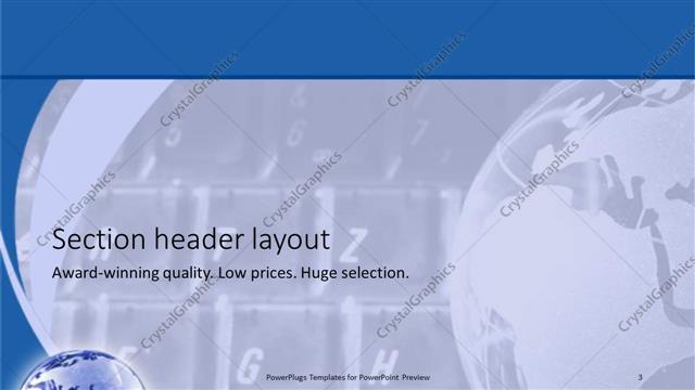 Section Header presentation slide layout