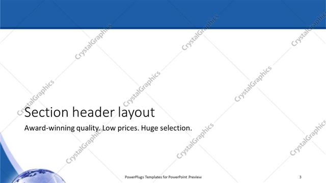 Section Header presentation slide layout