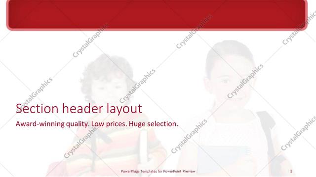 Section Header presentation slide layout