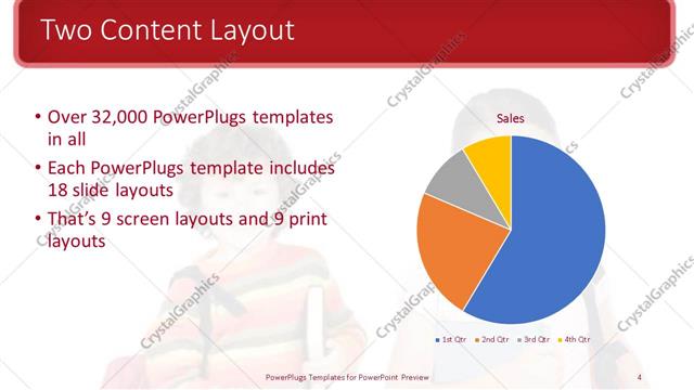 Two Content presentation slide layout