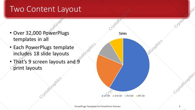Two Content presentation slide layout