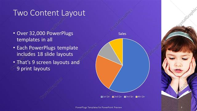 Two Content presentation slide layout