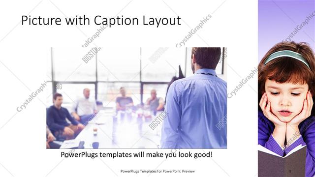 Picture with Caption presentation slide layout