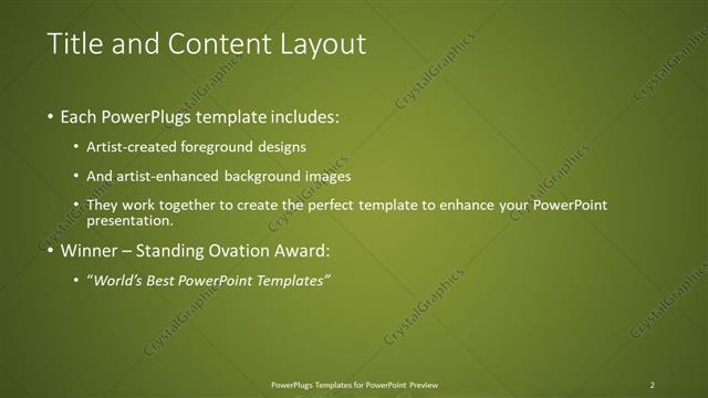 Title and Content presentation slide layout