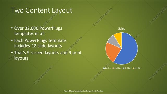 Two Content presentation slide layout