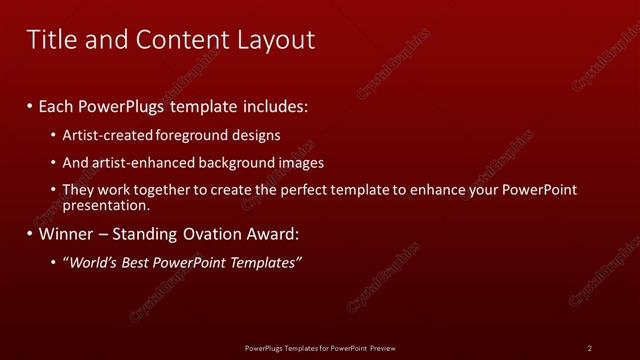Title and Content presentation slide layout