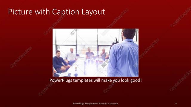 Picture with Caption presentation slide layout