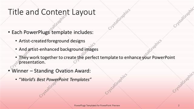 Title and Content presentation slide layout
