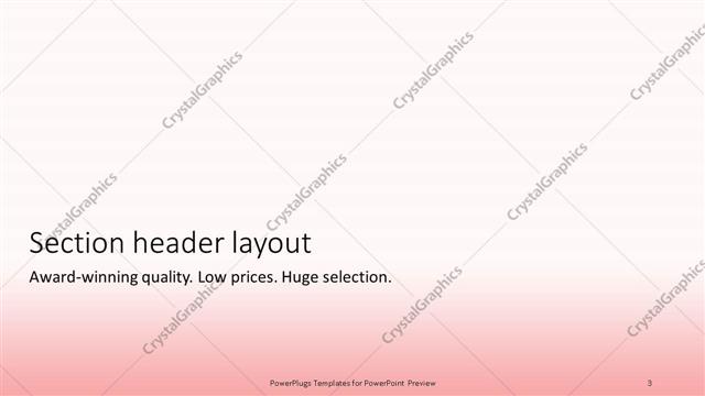 Section Header presentation slide layout