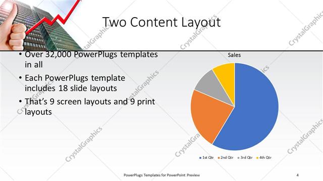 Two Content presentation slide layout