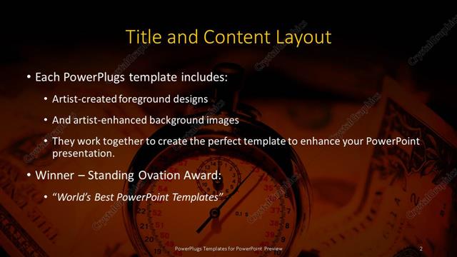 Title and Content presentation slide layout