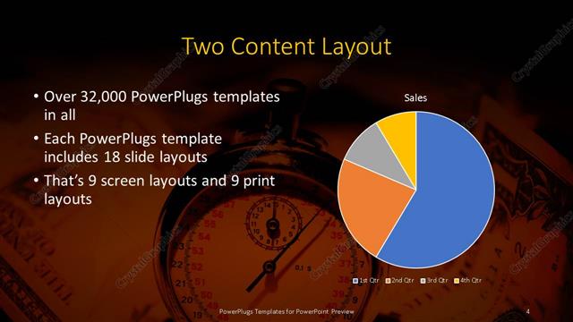 Two Content presentation slide layout