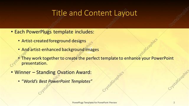 Title and Content presentation slide layout