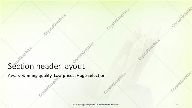 Section Header presentation slide layout