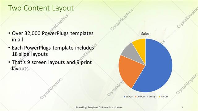 Two Content presentation slide layout