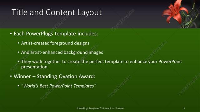 Title and Content presentation slide layout