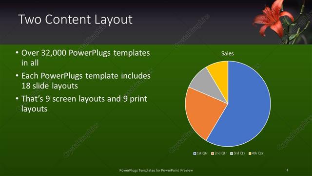 Two Content presentation slide layout