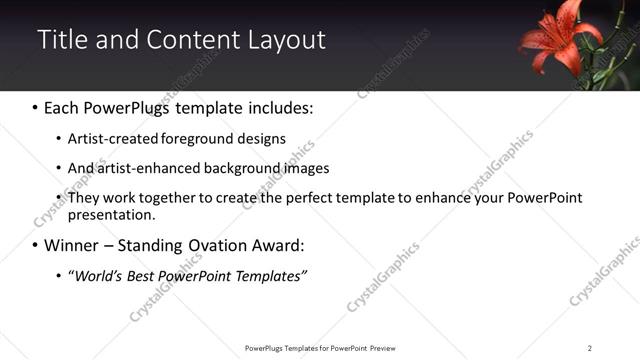 Title and Content presentation slide layout