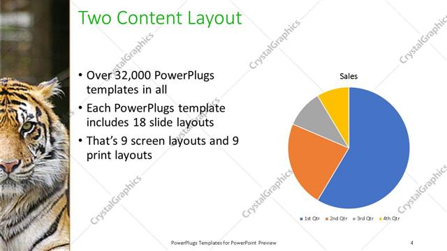 Two Content presentation slide layout