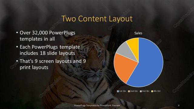 Two Content presentation slide layout