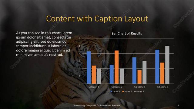 Content with Caption presentation slide layout