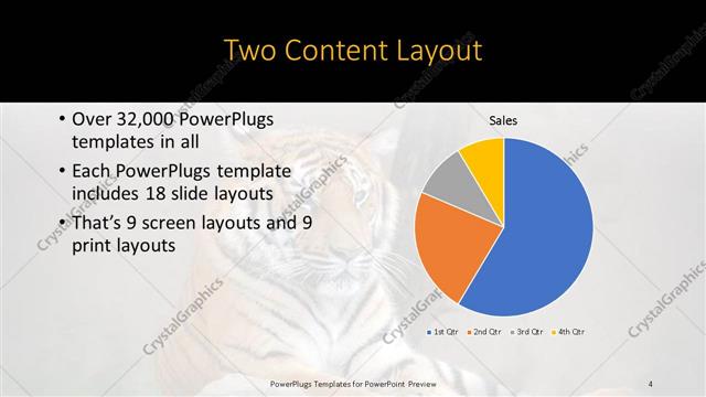 Two Content presentation slide layout