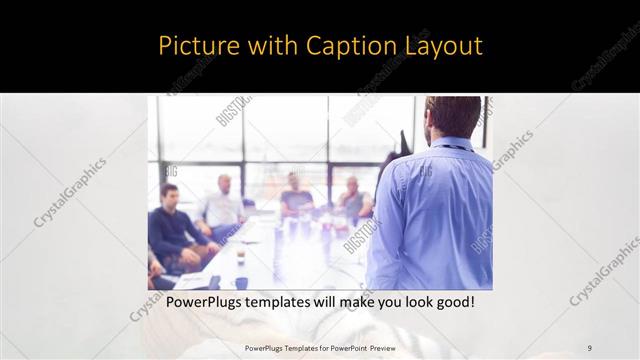 Picture with Caption presentation slide layout