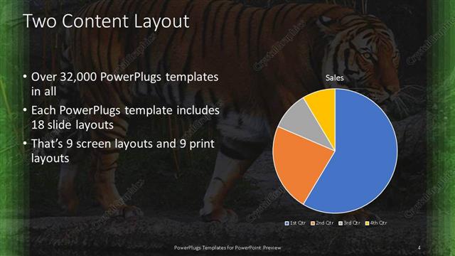 Two Content presentation slide layout