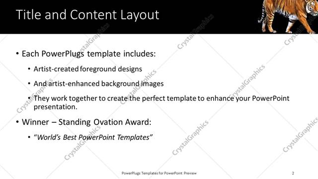Title and Content presentation slide layout