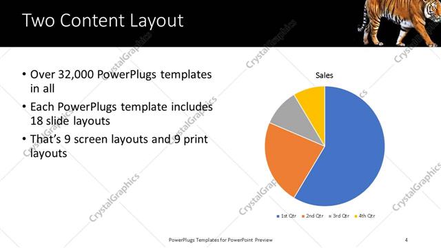 Two Content presentation slide layout