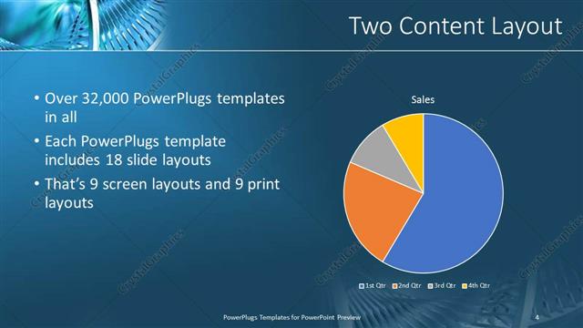 Two Content presentation slide layout