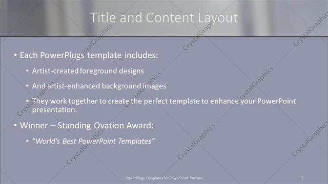 Title and Content presentation slide layout