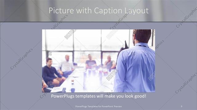 Picture with Caption presentation slide layout