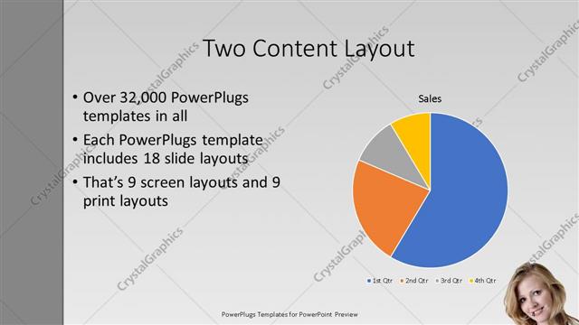 Two Content presentation slide layout