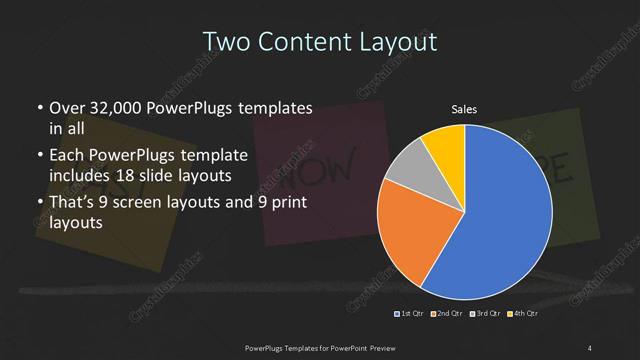 Two Content presentation slide layout